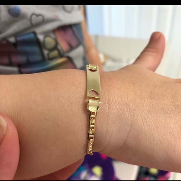 18k Gold Filled Kids ID Mariner Heart Bracelet 6" ❤️✨ 4.75” long or 6” long - Picture 2 of 8